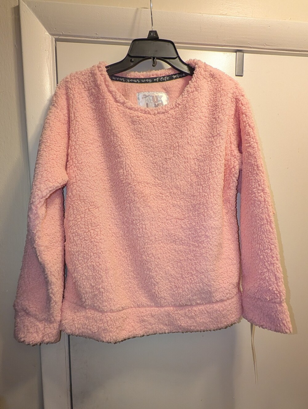 3/$20 NWT Muk Luks Pink Sherpa Crew Neck Pullover